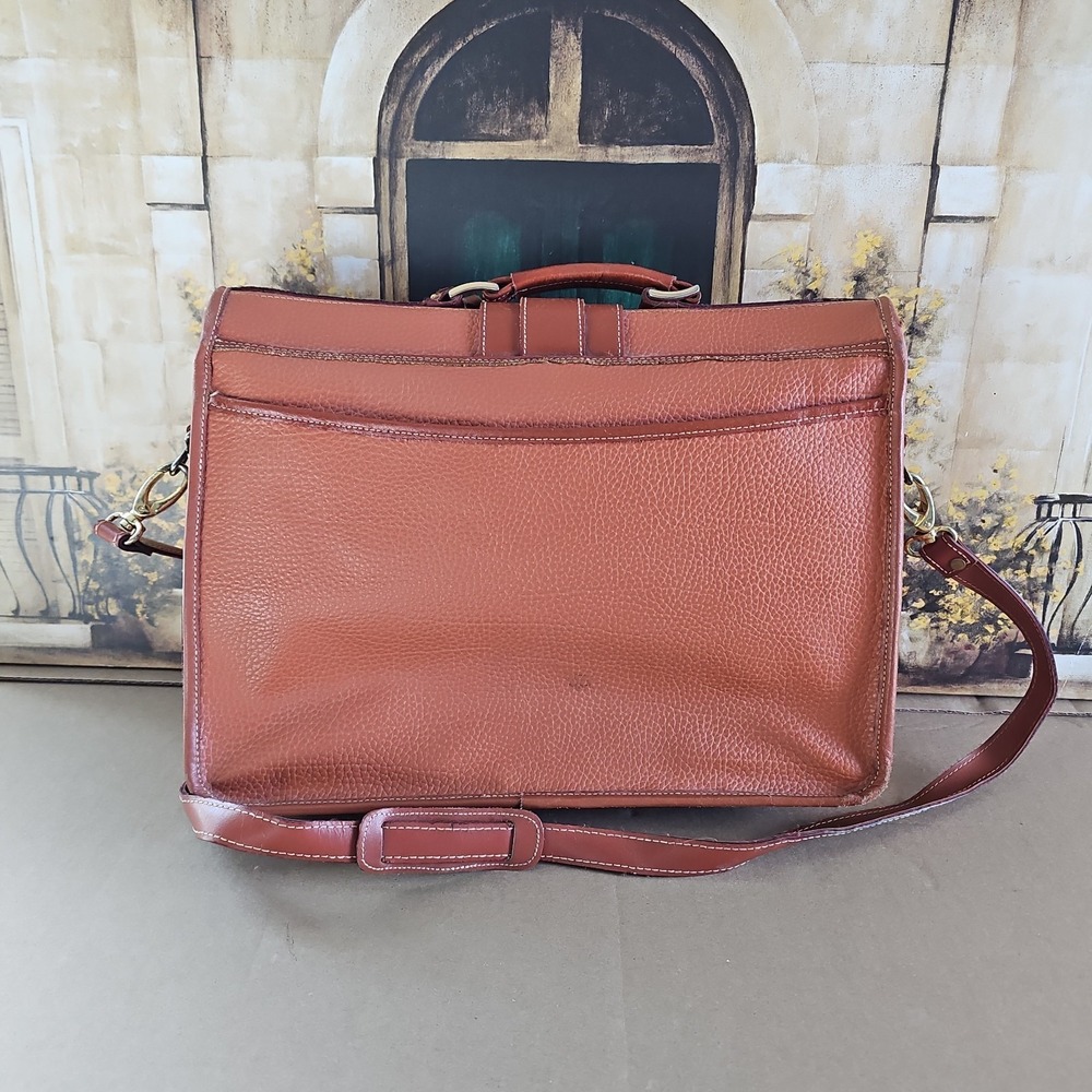 Vintage Dooney & Bourke Awl leather extra large messenger bag Excellent! - Picture 4 of 16